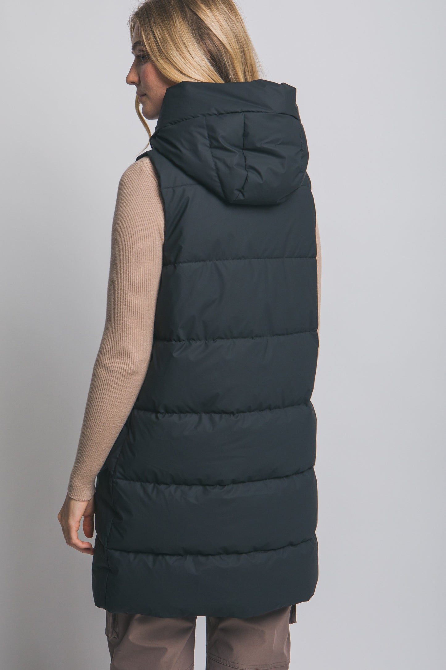 Dora Hooded Long Puffer Vest- 2 Colors!