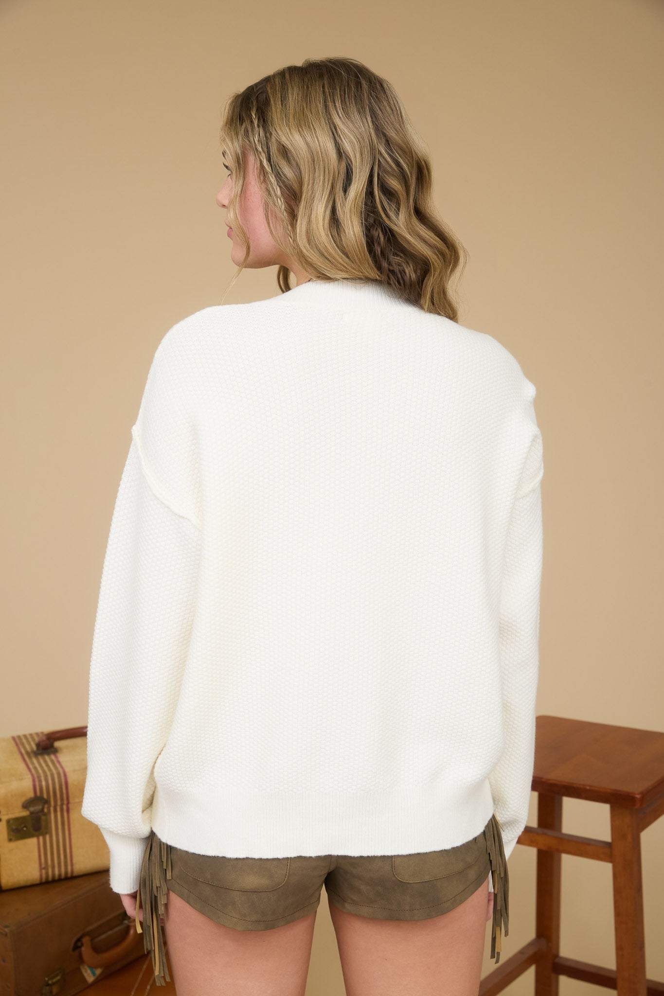 Margie Exposed Hem Button Down Cardigan- 2 COLORS!