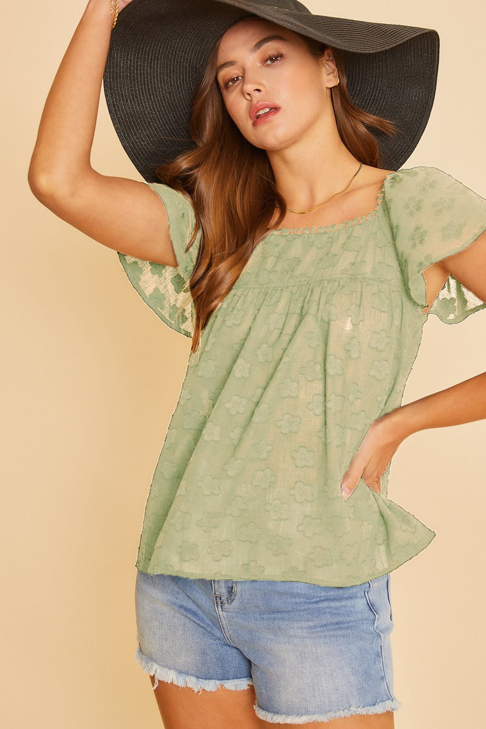 Frill & Flora Woven Blouse Top.