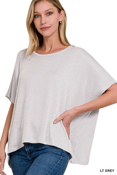 Mairi Ribbed Oversized Top- 4 Colors!.