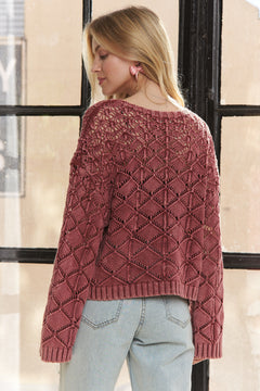 Know Me Well Diamond Pattern Sweater