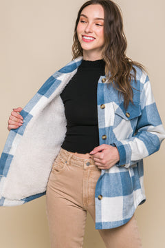 Myka Fleece Plaid Shacket- 4 Colors!.