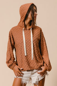 DOORBUSTER Tried It All Checker Knit Hoodie