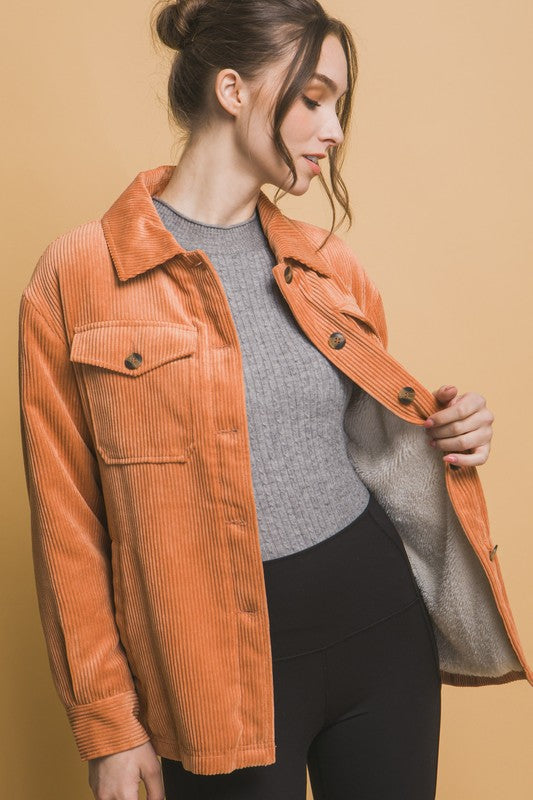 Sherpa Lined Corduroy Jacket