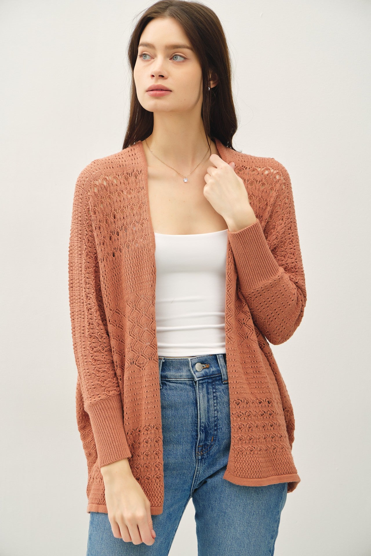 Simply Thriving Crochet Knit Cardigan
