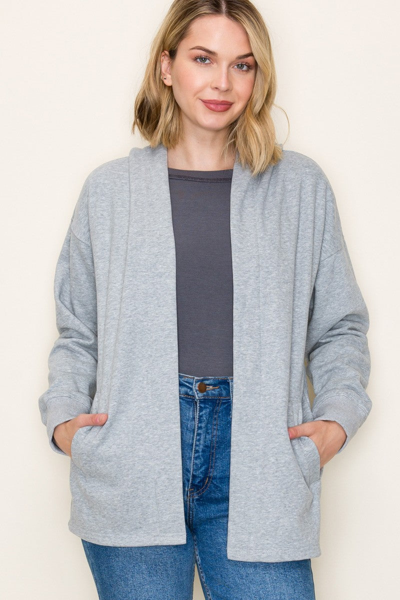 Zaiden French Terry Hooded Cardigan