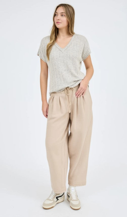 In Line V-Neck Knit Top- 2 Colors!