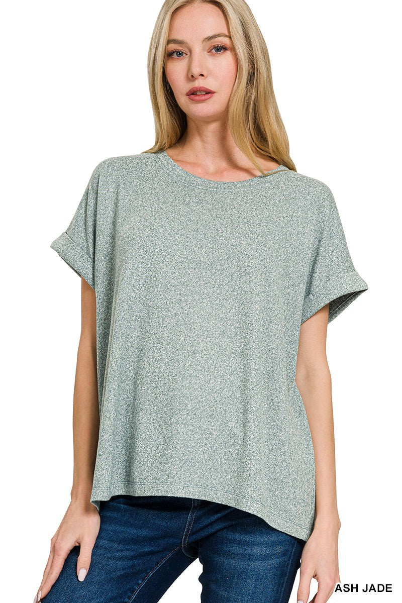All Washed Up Hacci Round Neck Tee- 3 Colors!