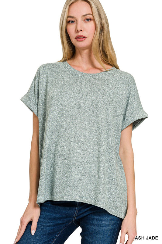 All Washed Up Hacci Round Neck Tee- 3 Colors!