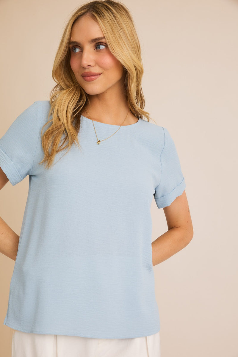 Make Your Choice Round Neck Basic Top- 2 Colors!