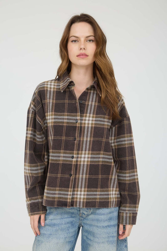 Wind Down Plaid Boxy Shacket- 2 Colors!