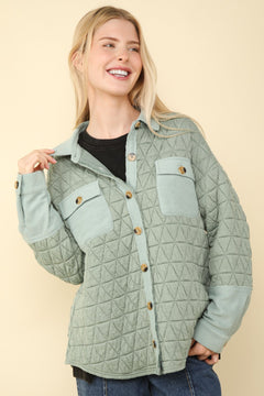 Elevated Composure Oversized Quilted Shacket