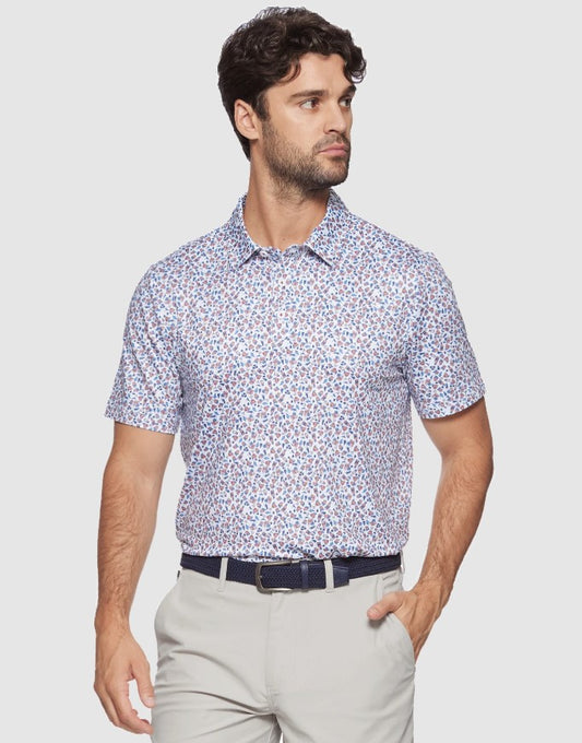 Frisco SS Margarita Print Performance Polo