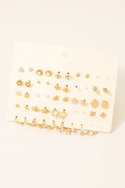 Assorted Pearly Stud Earring Set