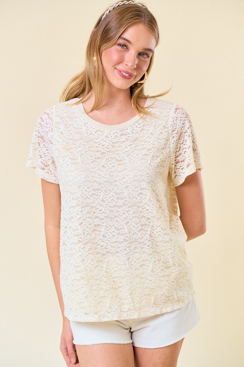 With Loving Affection Floral Lace Top