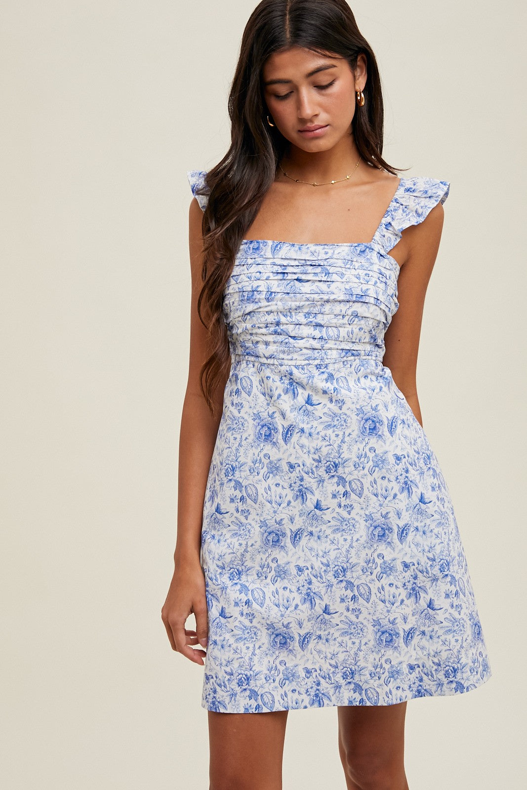 Harmonic Blooms Floral Ruffle Mini Dress