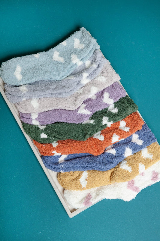 LOVE-ly Fuzzy Socks- 3 Colors!.