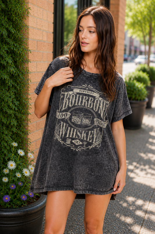Bourbon Whiskey Graphic Tunic