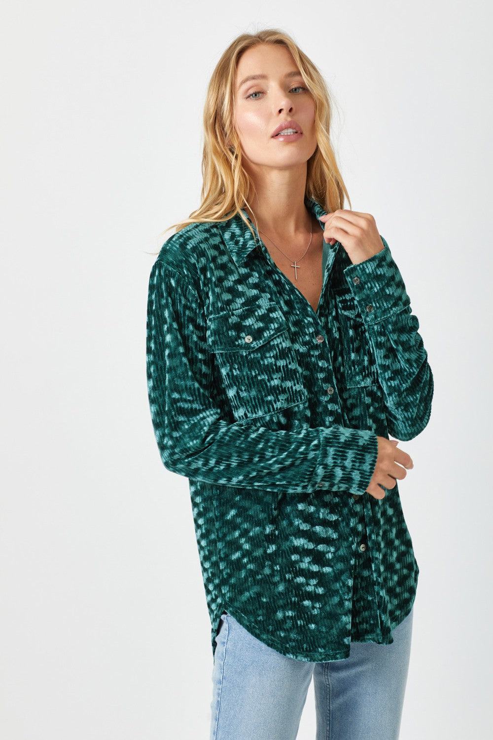 DOORBUSTER: Soft Crushed Velvet Shacket-2 Colors!