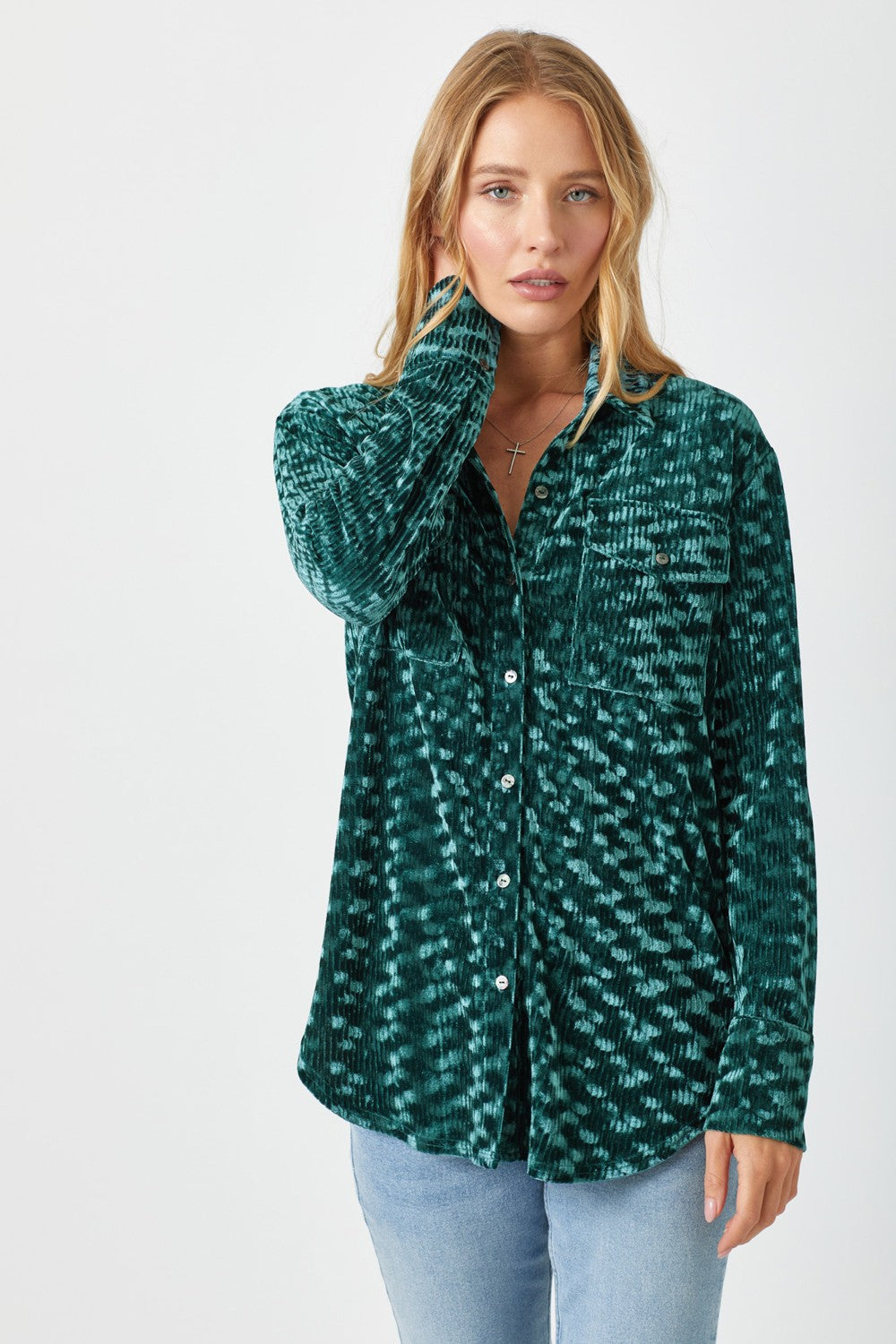 DOORBUSTER: Soft Crushed Velvet Shacket-2 Colors!