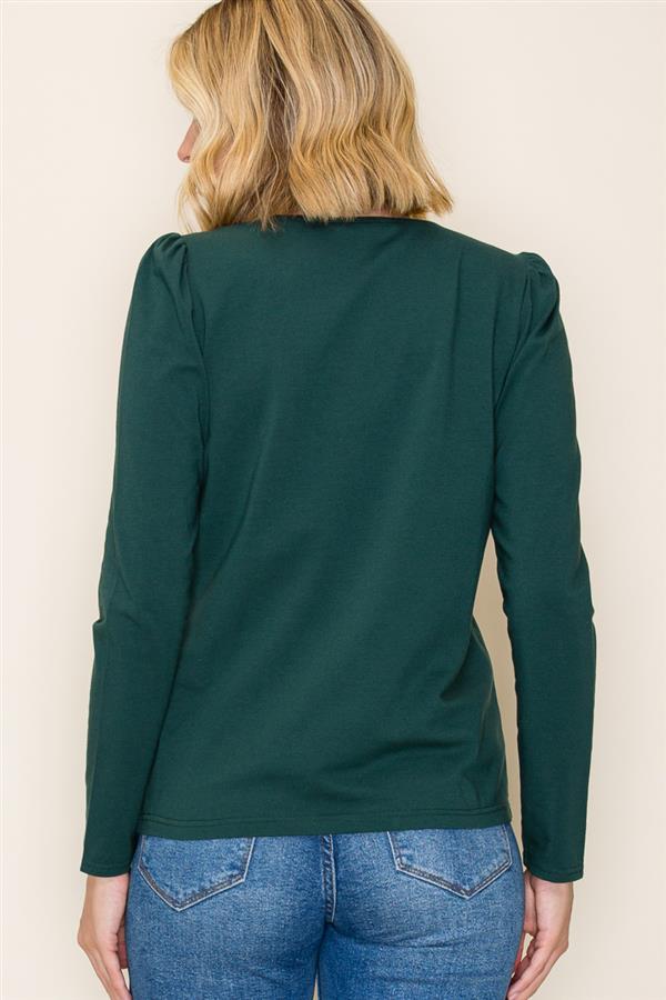 Scalloped Festive Basic Longsleeve-2 Colors!