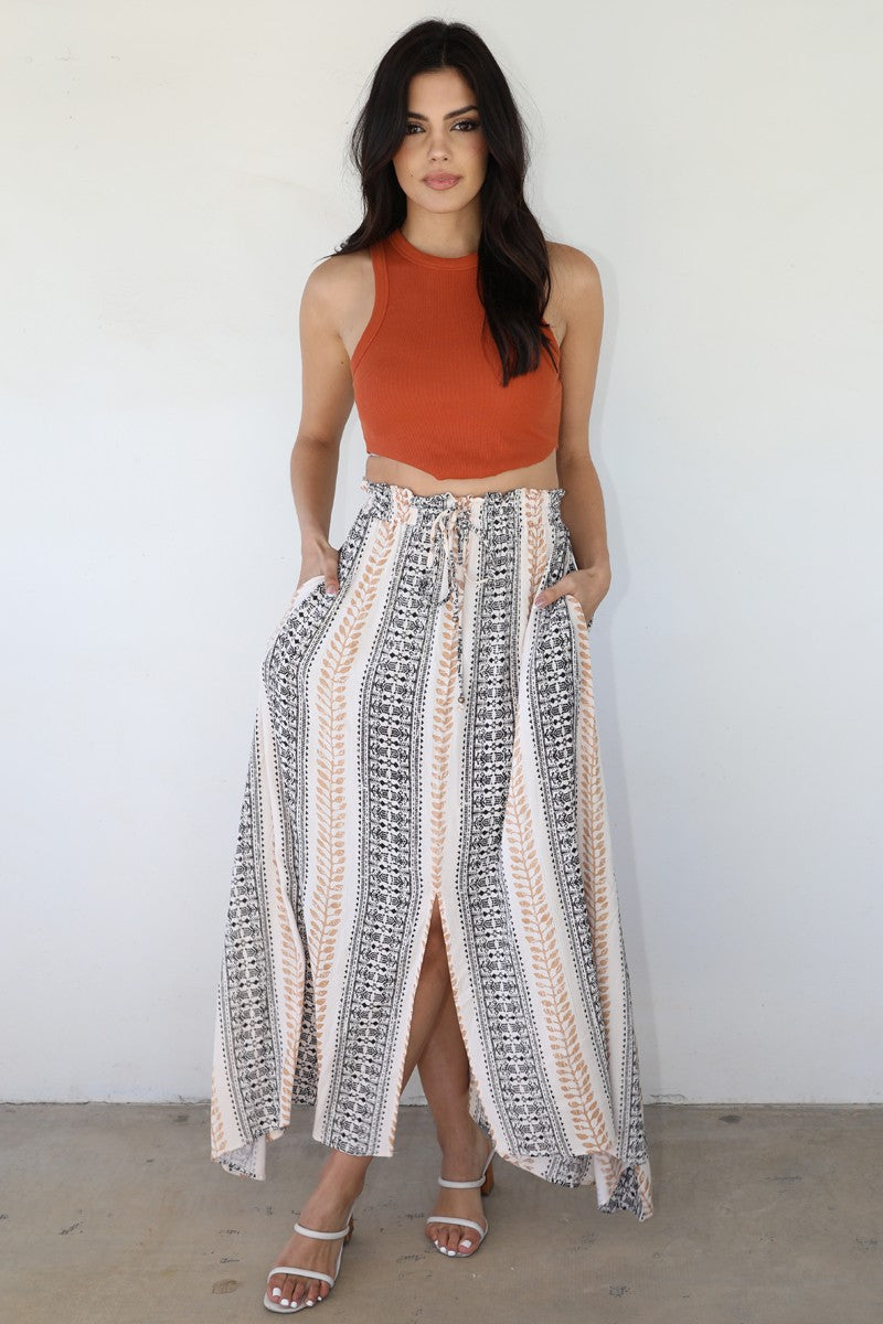 A-Line Maxi Skirt with Slit