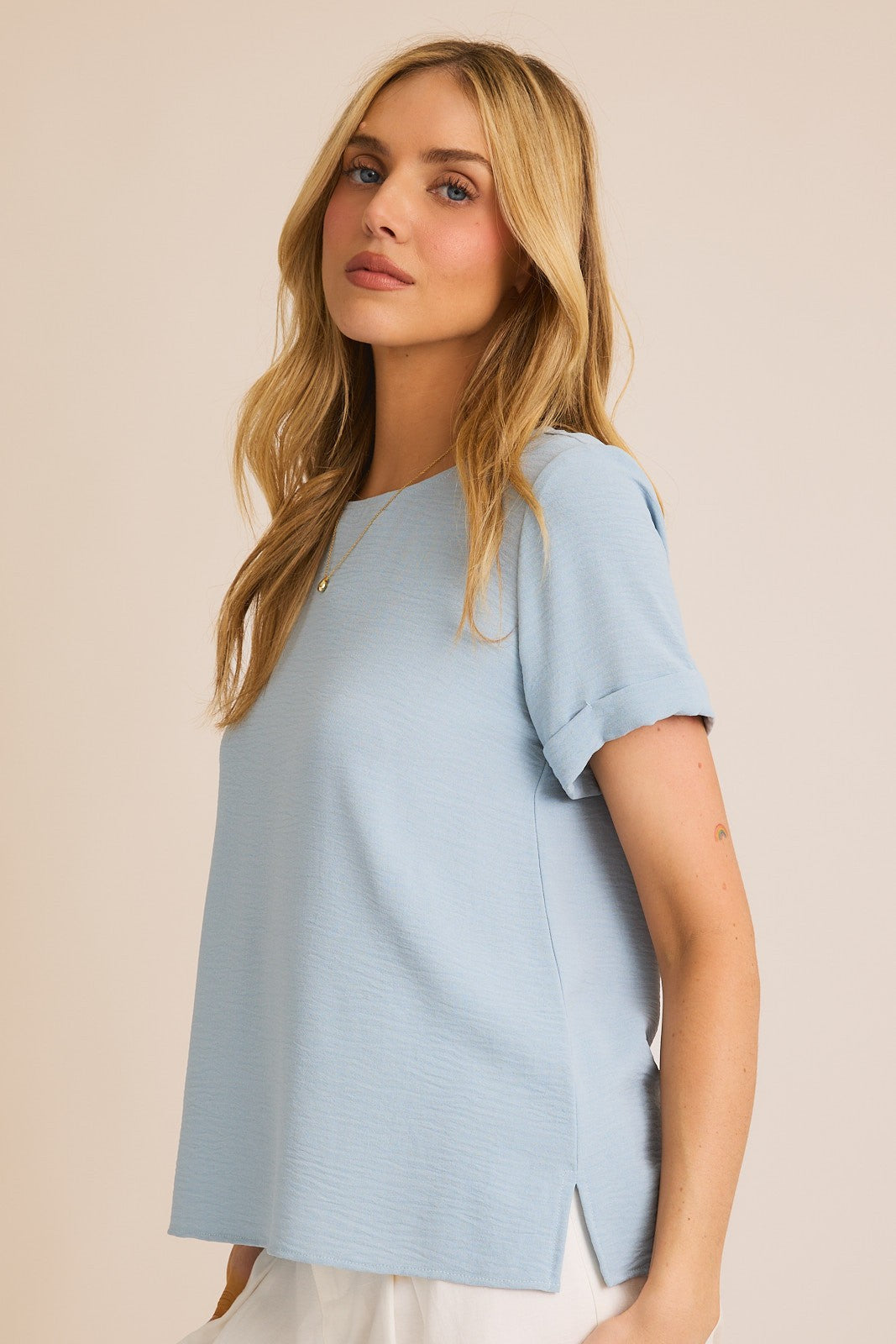 Make Your Choice Round Neck Basic Top- 2 Colors!