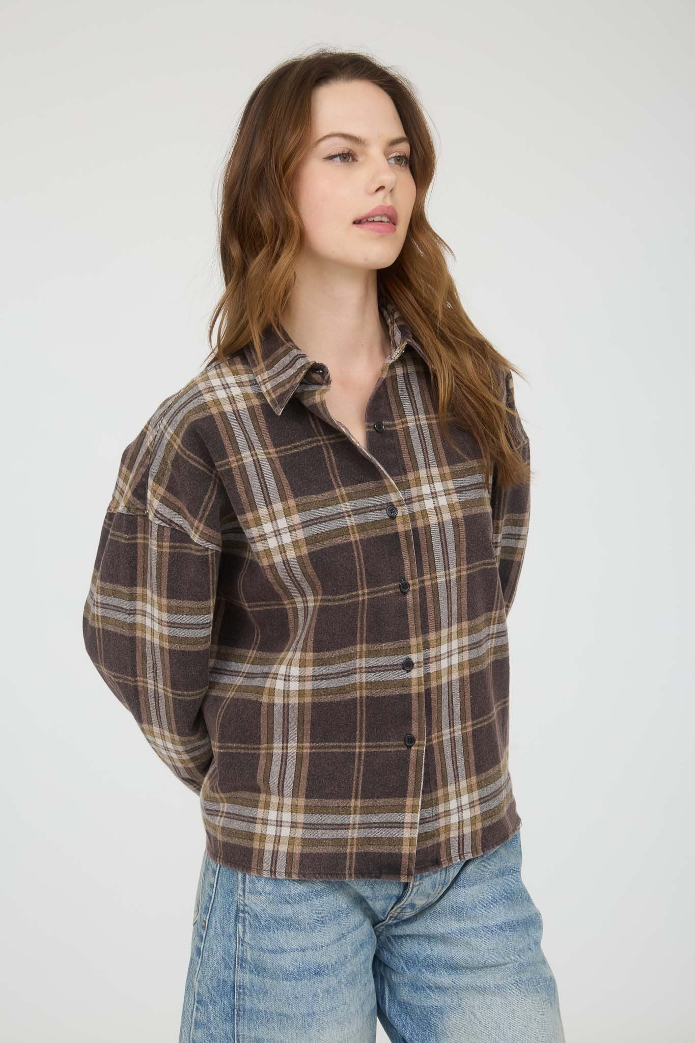Wind Down Plaid Boxy Shacket- 2 Colors!