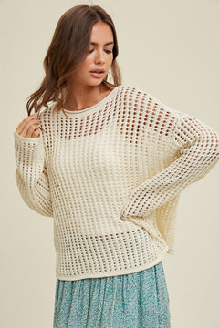 Stefania Open Knit Sweater.