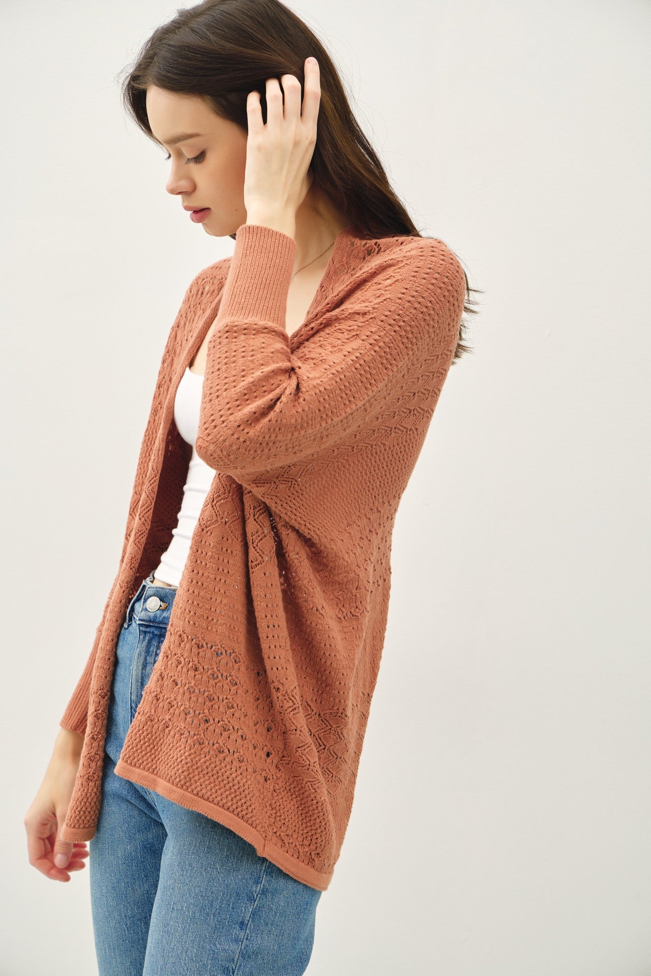 Simply Thriving Crochet Knit Cardigan