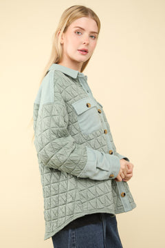 Elevated Composure Oversized Quilted Shacket