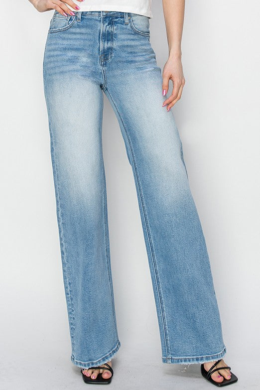 Risen Jeans: 33" Inseam High Rise Straight Jeans