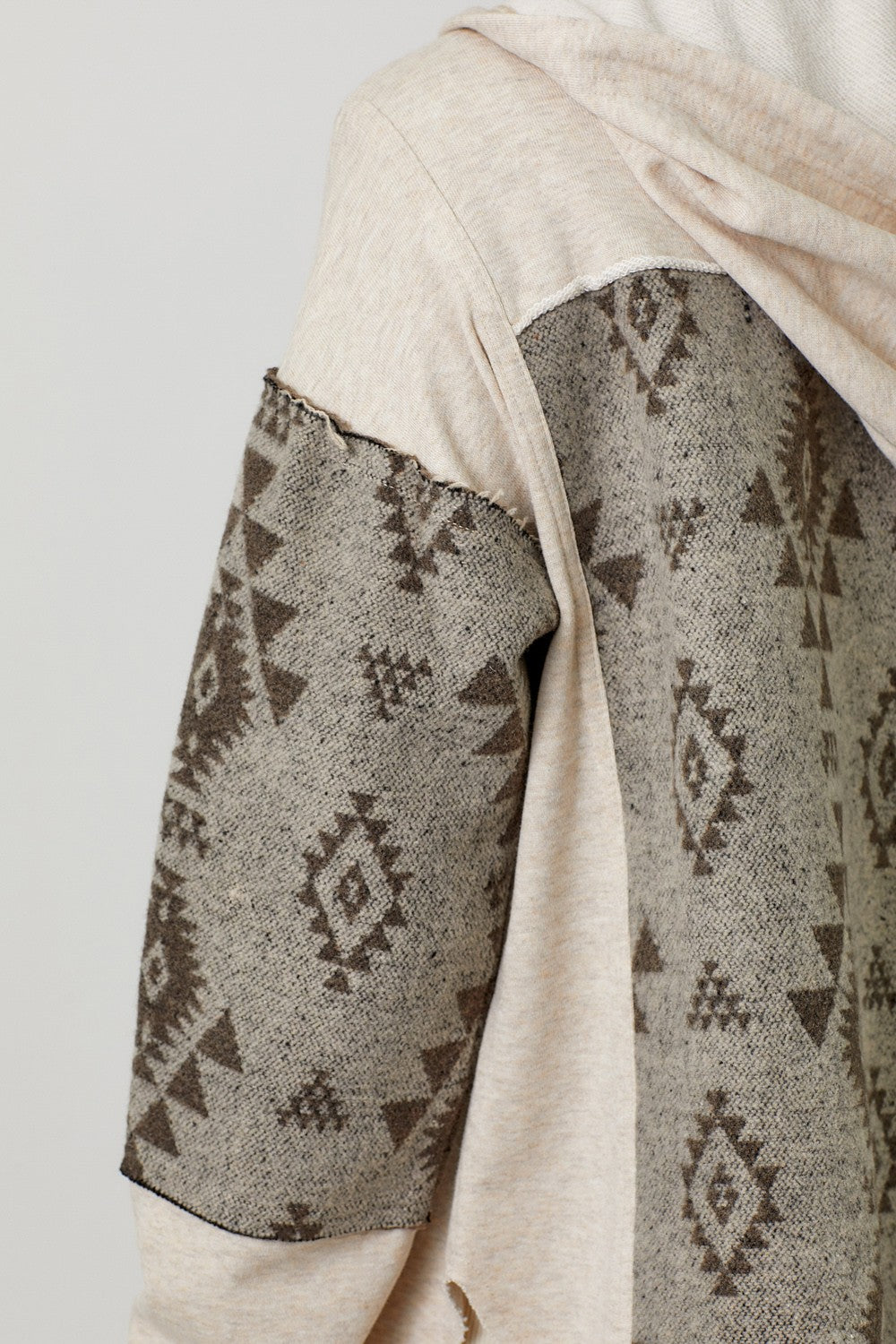 DOORBUSTER: Aztec Color Blocked Hoodie Jacket