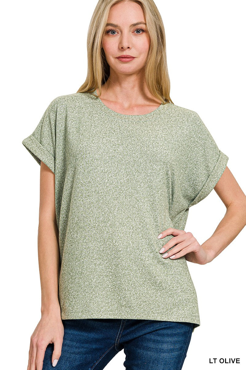 All Washed Up Hacci Round Neck Tee- 3 Colors!
