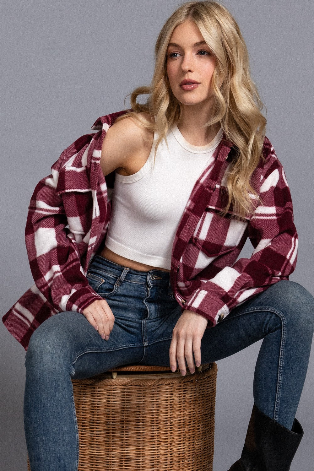 DOORBUSTER: Softly Styled Fleece Shacket- 3 Colors!