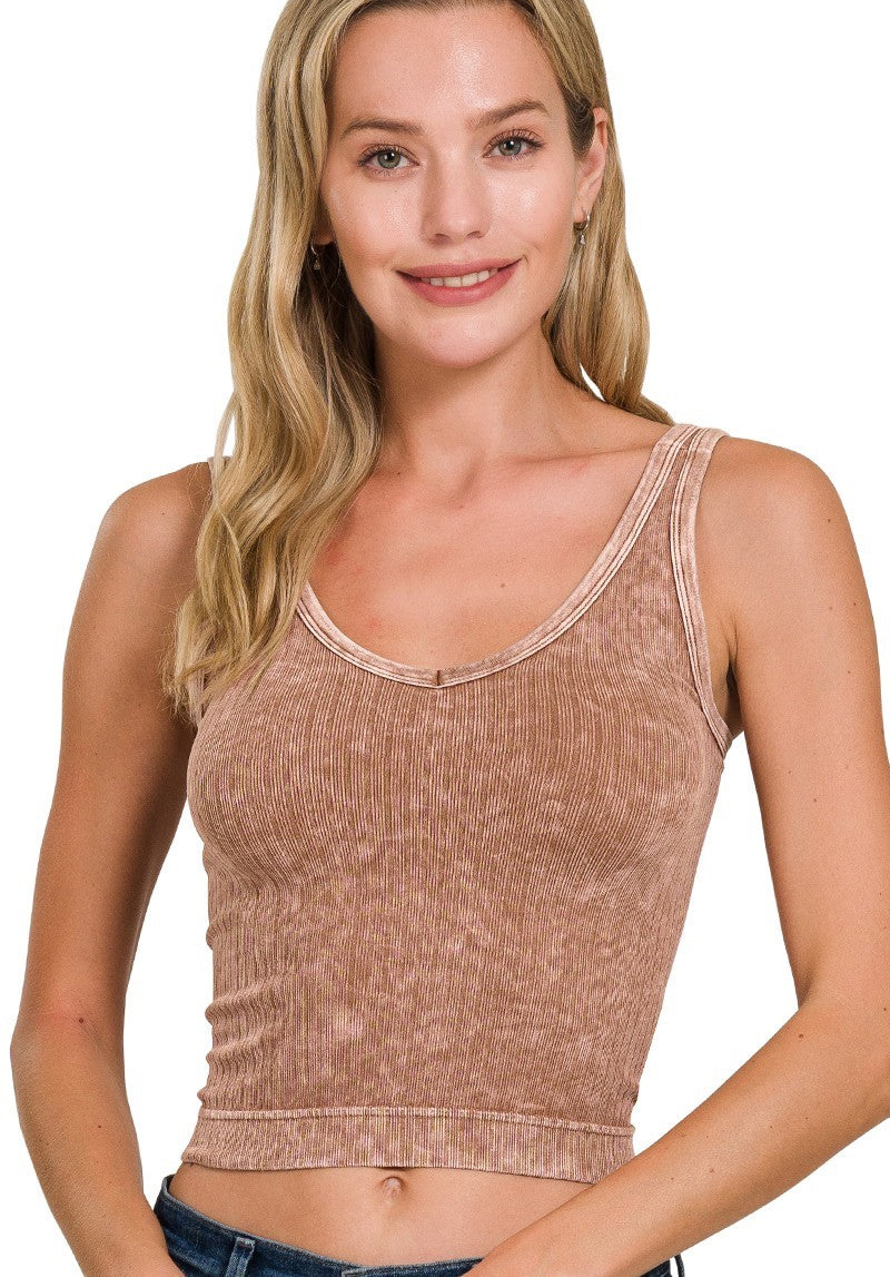 Dockside Dream Ribbed Crop Tank- 2 Colors!