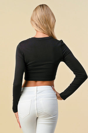 Soleil Keyhole Double Layered Crop Top.