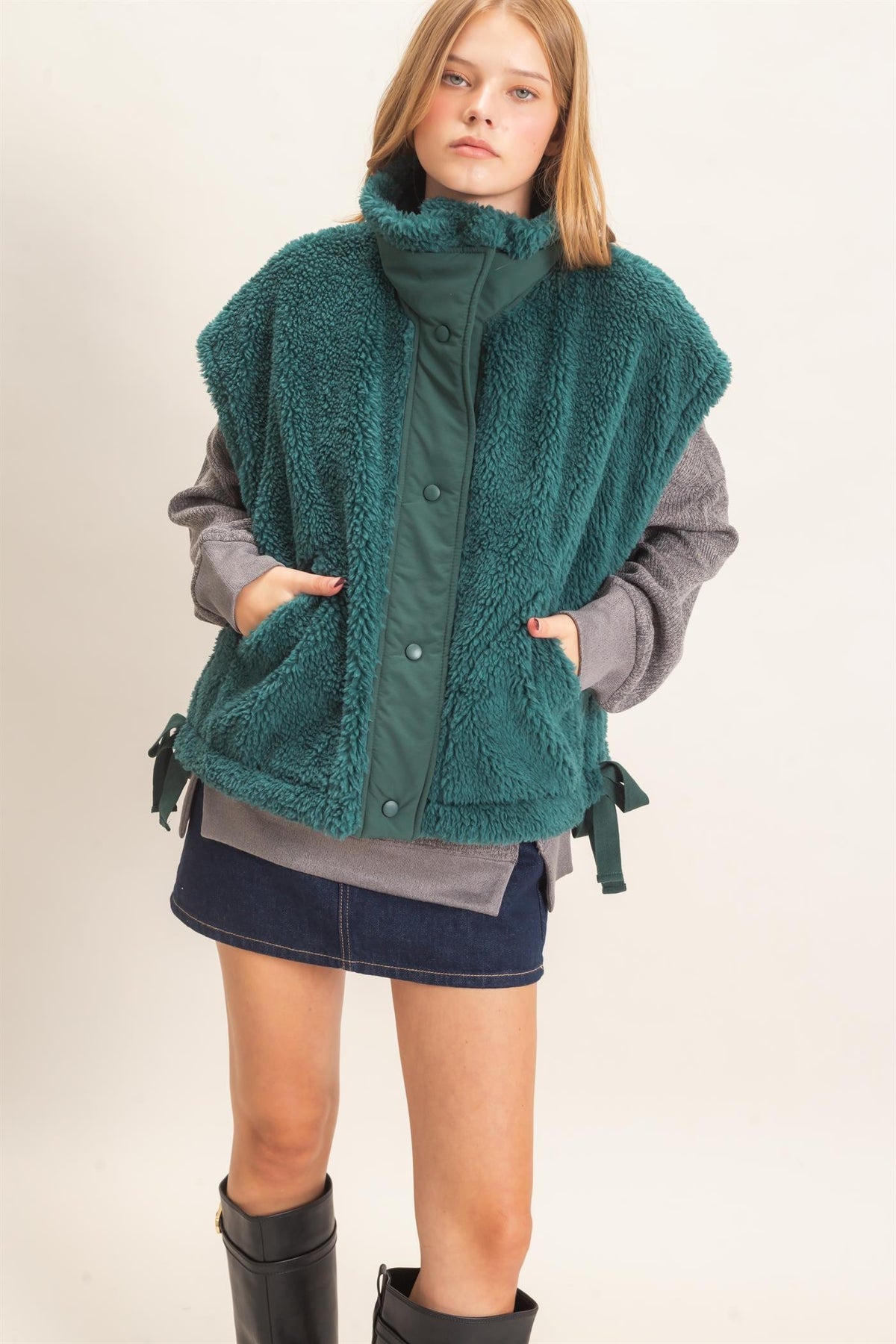 Tie Side Sherpa Vest