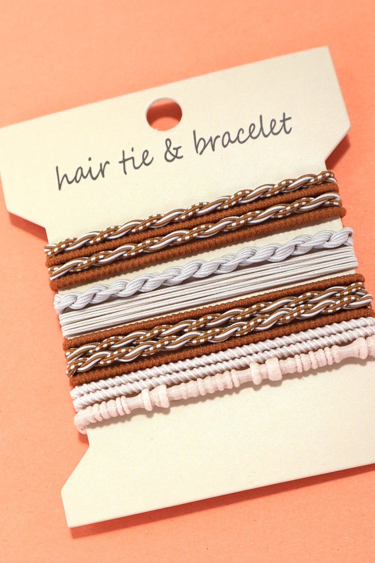 Boho Hair Tie Bracelet Set