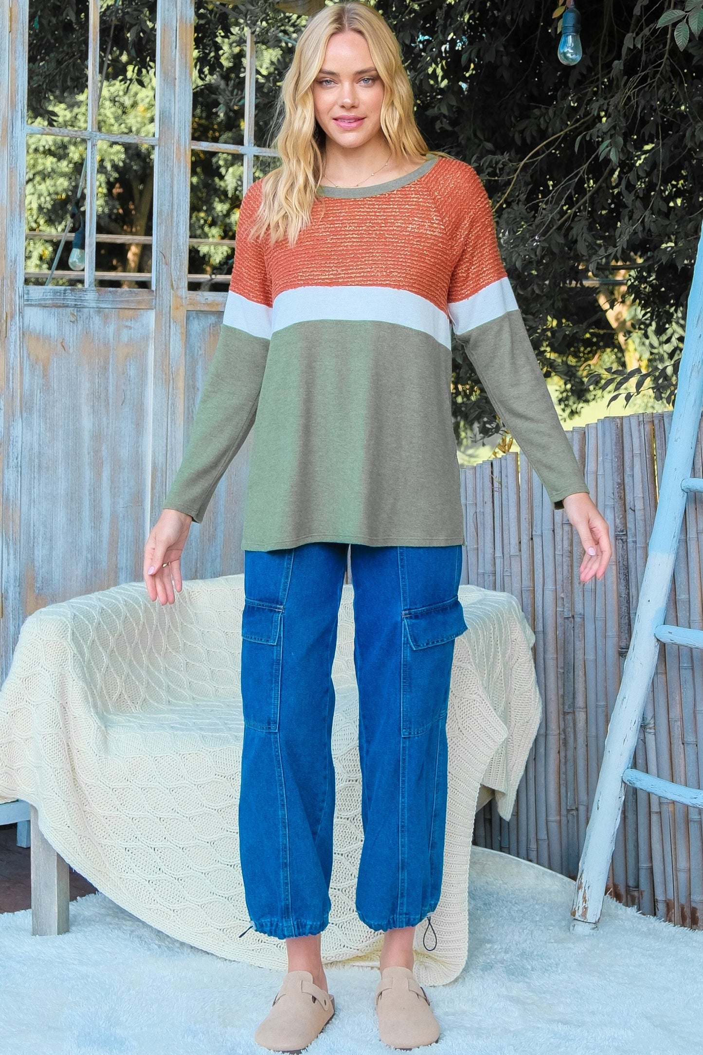Hacci Color Block Top