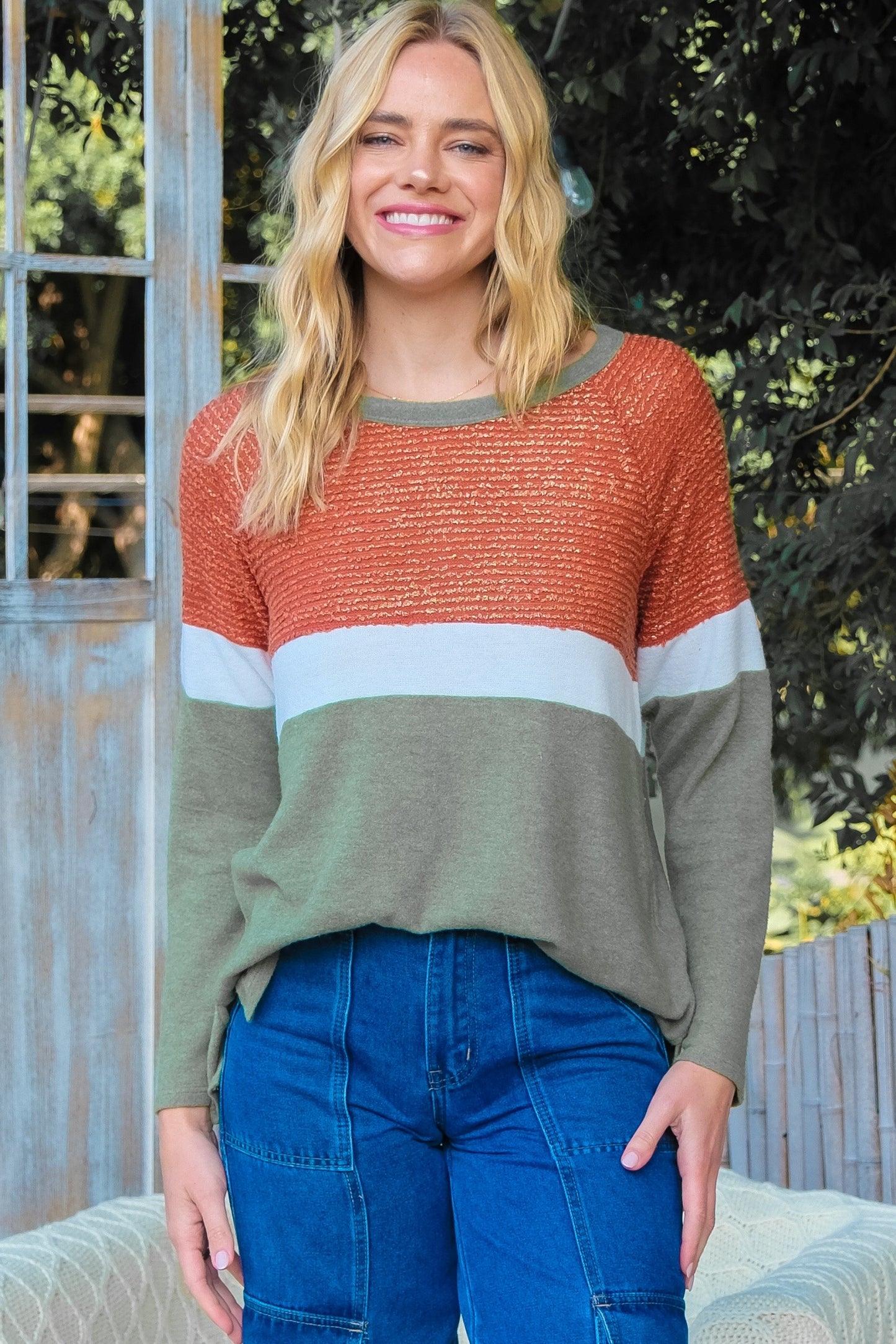 Hacci Color Block Top