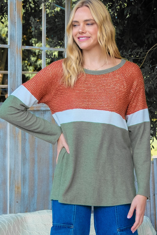 Hacci Color Block Top