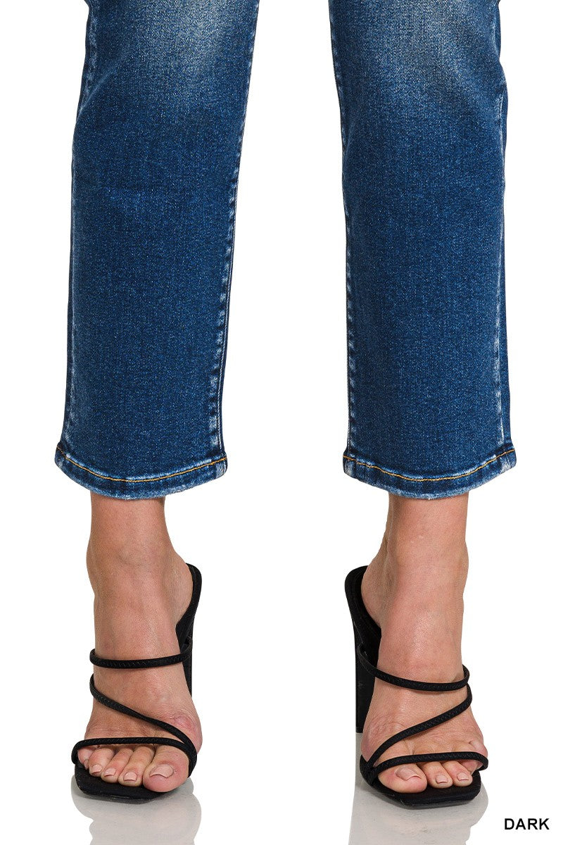 Stretch Cropped Denim Jeans