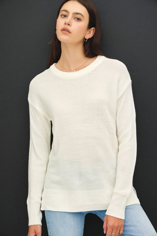 Round Neck Boyfriend Fit Sweater-6 Colors