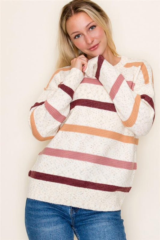 Rosemary Striped Crew Neck Sweater