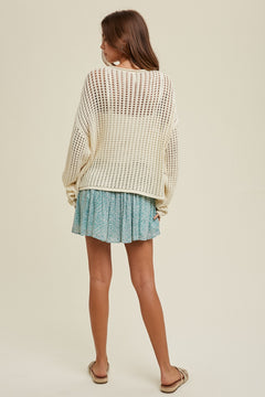 Stefania Open Knit Sweater.