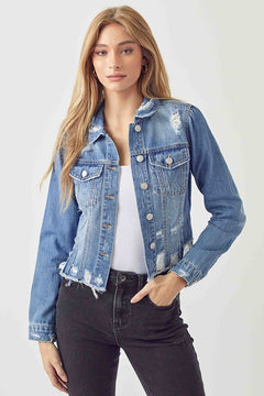 Urban Edge Raw Hem Denim Jacket- 2 Colors!