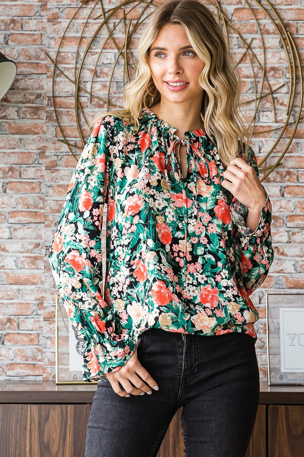 Hildas Long Sleeve Ruffle Top.