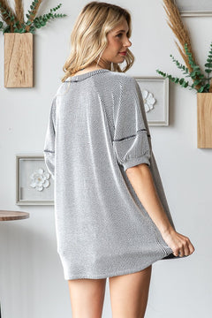 Forever Daydreaming Ribbed Dolman Top