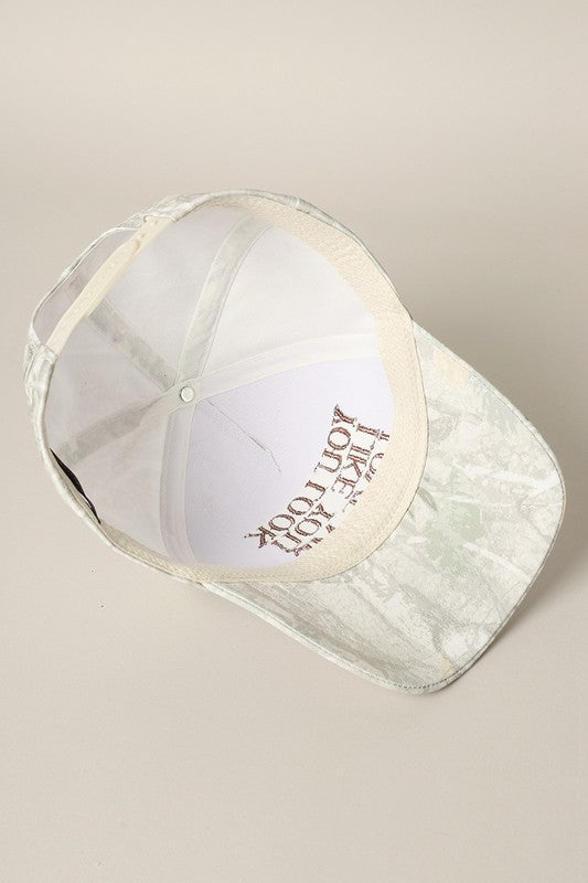 You Look Like You Love Me Embroidery Camo Cap